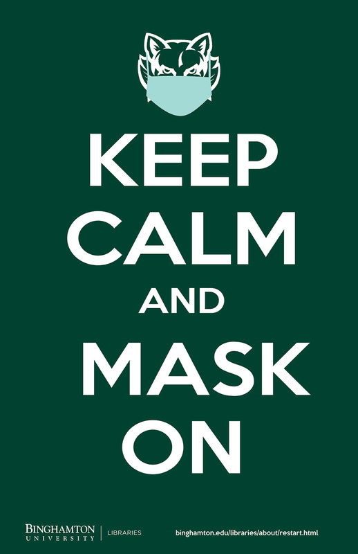 White text "Keep Calm and Mask On" on dark green background