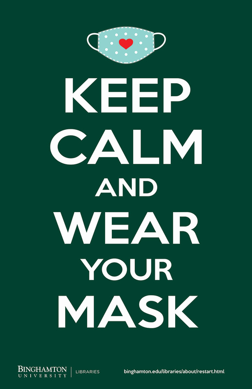 White text "Keep Calm and Wear Your Mask" on dark green background
